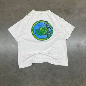 1994 Single Stitch Washington State Stunt Kite Championship White Tee Size L